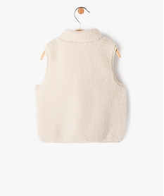 gilet sans manches en maille sherpa bebe garcon beigeE653501_4