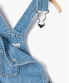 salopette en jean courte delavee bebe garcon bleu jeansE654301_2