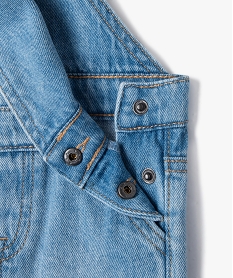 salopette en jean courte delavee bebe garcon bleuE654301_3