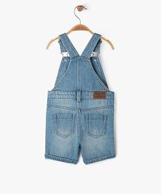 salopette en jean courte delavee bebe garcon bleu jeansE654301_4