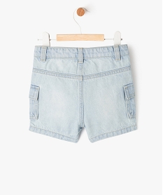 short en jean avec poches a rabat bebe garcon - lulucastagnette bleu shortsE654401_4