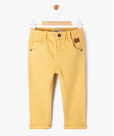 GEMO Pantalon slim en toile extensible bébé garçon jaune standard