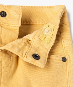 pantalon slim en toile extensible bebe garcon jaune pantalonsE654801_2