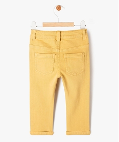 pantalon slim en toile extensible bebe garcon jaune pantalonsE654801_3