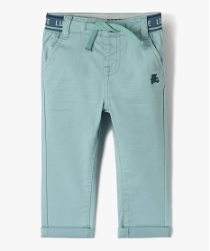GEMO Pantalon slim en coton stretch bébé garçon - LuluCastagnette vert standard