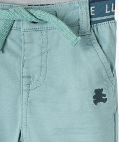 pantalon slim en coton stretch bebe garcon - lulucastagnette vert pantalonsE655001_2
