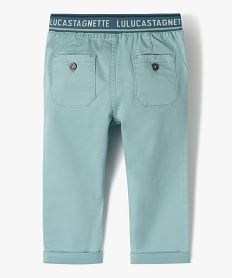 pantalon slim en coton stretch bebe garcon - lulucastagnette vert pantalonsE655001_3