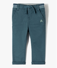 pantalon slim en coton stretch bebe garcon - lulucastagnette bleu pantalonsE655101_1