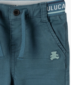 pantalon slim en coton stretch bebe garcon - lulucastagnette bleu pantalonsE655101_2