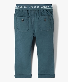 pantalon slim en coton stretch bebe garcon - lulucastagnette bleu pantalonsE655101_3