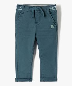 pantalon slim en coton stretch bebe garcon - lulucastagnette bleu pantalonsE655101_4