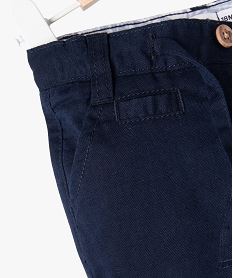 pantalon en lin et coton bebe garcon bleu pantalonsE655601_3