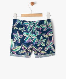 bermuda en toile a taille elastiquee bebe garcon vert shortsE657501_4