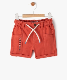 GEMO Bermuda en toile de coton bébé garçon - LuluCastagnette rouge standard