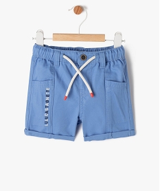 GEMO Bermuda en toile de coton bébé garçon - LuluCastagnette bleu standard