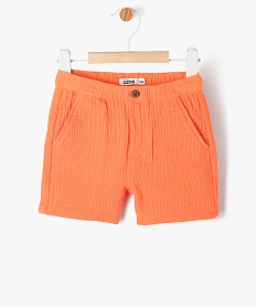 short en gaze de coton bebe garcon orange shortsE658301_1