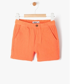 GEMO Short en gaze de coton bébé garçon Orange