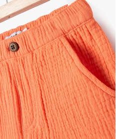 short en gaze de coton bebe garcon orange shortsE658301_2