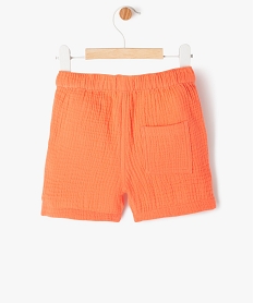 short en gaze de coton bebe garcon orange shortsE658301_3