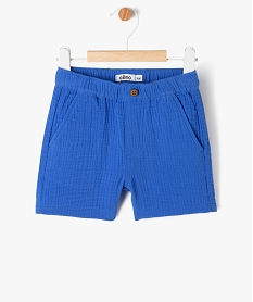 GEMO Short en gaze de coton bébé garçon Bleu