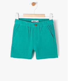 short en gaze de coton bebe garcon vertE658501_1