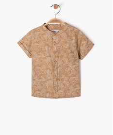 GEMO Chemise à manches courtes à col rond bébé garçon marron vif