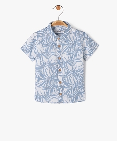 GEMO Chemise à manches courtes motif feuillage bébé garçon blanc standard