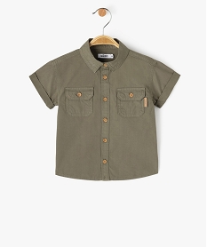 GEMO Chemise manches courtes en coton bébé garçon vert standard