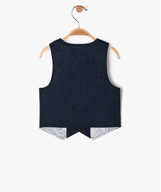 gilet de costume en lin et coton bebe garcon bleuE661001_3