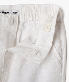 ensemble 2 pieces en lin chemise short bebe garcon bleu shortsE661201_3