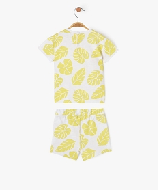 ensemble short tee-shirt manches courtes imprimes bebe garcon jaune shortsE661601_3