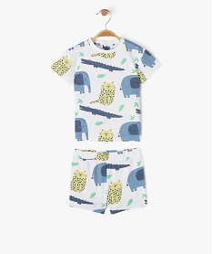 ensemble short tee-shirt manches courtes imprimes bebe garcon beige shortsE661801_4