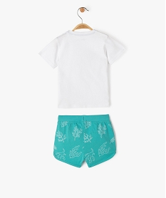 ensemble short tee-shirt manches courtes bebe garcon blancE662201_3