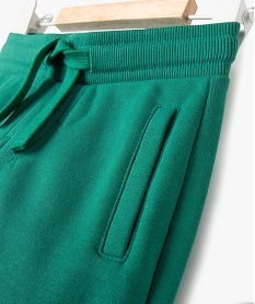 pantalon de jogging avec ceinture bord-cote bebe garcon vert joggingsE662501_2
