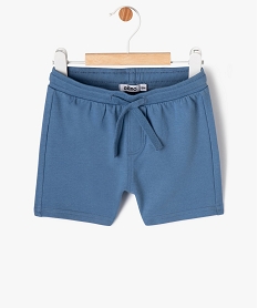 GEMO Short en maille avec ceinture bord-côte bébé garçon bleu grise