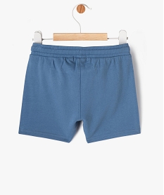 short en maille avec ceinture bord-cote bebe garcon bleu shortsE664301_3