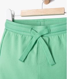 short en maille avec ceinture bord-cote bebe garcon vert shortsE664601_2