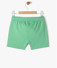 short en maille avec ceinture bord-cote bebe garcon vert shortsE664601_3