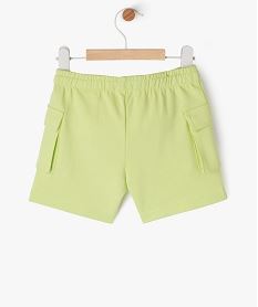 short en maille avec poches a rabat sur les cuisses bebe garcon vert shortsE664701_3