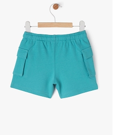 short en maille avec poches a rabat sur les cuisses bebe garcon bleuE664801_3