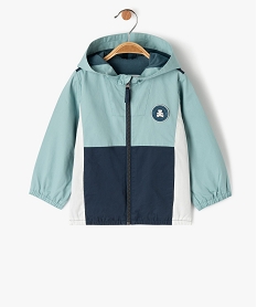 blouson a capuche tricolore bebe garcon - lulucastagnette bleuE665101_1