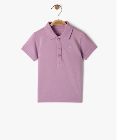 GEMO Polo manches courtes en maille piquée bébé garçon violet standard
