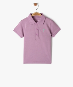 polo manches courtes en maille piquee bebe garcon violetE665801_1