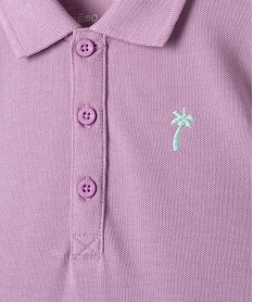 polo manches courtes en maille piquee bebe garcon violet polosE665801_2