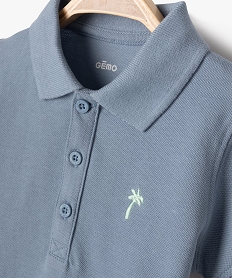 polo manches courtes en maille piquee bebe garcon bleu polosE665901_2