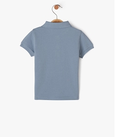 polo manches courtes en maille piquee bebe garcon bleu polosE665901_3