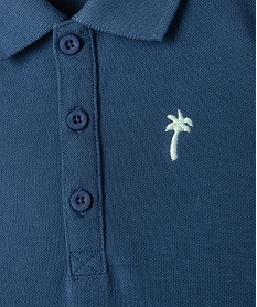 polo manches courtes en maille piquee bebe garcon bleu polosE666001_2