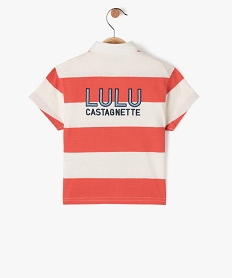 polo manches courtes a larges rayures bebe garcon - lulucastagnette rouge polosE666201_3