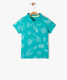 GEMO Polo à manches courtes avec motif feuillage bébé garçon Vert