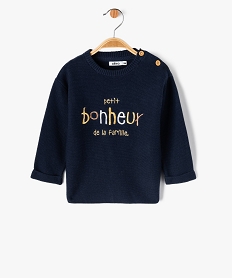 pull a message brode bebe garcon bleu pullsE666601_4